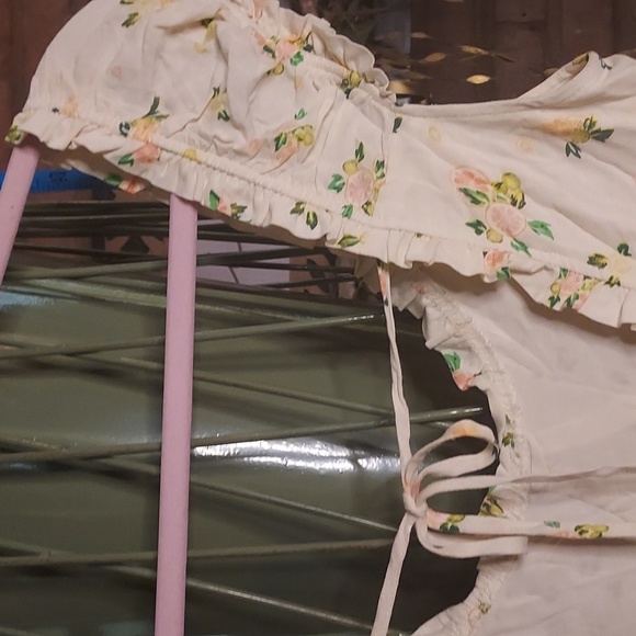 FREE PEOPLE Citrus Surprise Ruffled Open Tie Back Dress - Picture 3 of 12